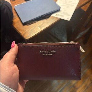 Kate Spade Deep Red Zip Wallet